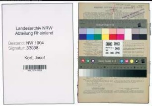 Entnazifizierung Josef Korf , geb. 18.02.1901 (Kranfuehrer)