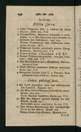 198-214, Biblia sacra. - Theologiae moralis scriptores.