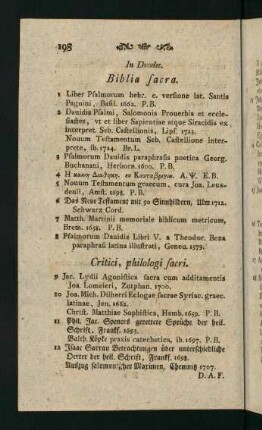 198-214, Biblia sacra. - Theologiae moralis scriptores.