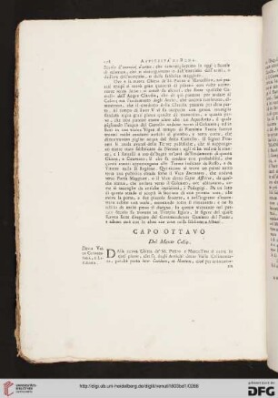 Capo Ottavo: Del Monte Celio