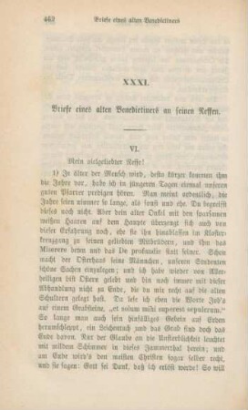462-477 Briefe eines alten Benedictiners an seinen Neffen