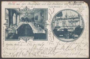 Ansichtskarte Restaurant Ringler, Yorckstraße 5 [1/3]