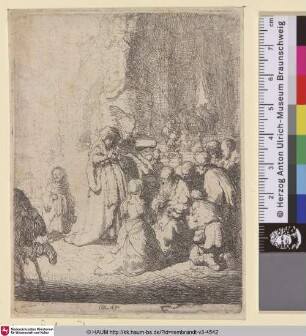 [Darbringung im Tempel mit dem Engel; Presentation in the Temple with the Angel. Small Plate; Présentation au temple]