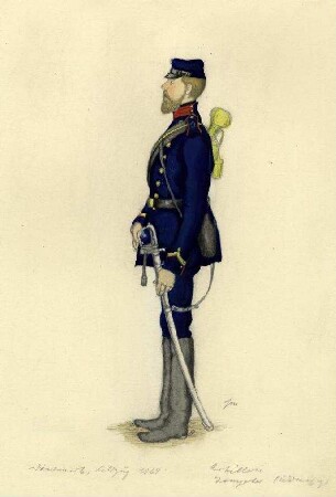 Uniformbild, Artillerietrompeter der dänischen Armee (1864)