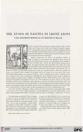 2: Del luogo di nascita di Leone Leoni e del monumento mediceo da lui eseguito in Milano
