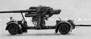 8,8-cm Flugabwehrkanone, Modell 37 mit zwei Transportwagen