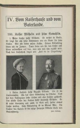 IV. Vom Kaiserhause und vom Vaterlande