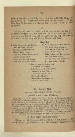 III. Zum 31. Mai
