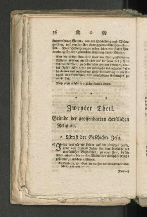Zweyter Theil. Gründe der geoffenbarten christlichen Religion.