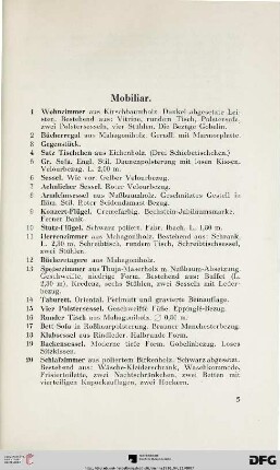 Mobiliar (Nr. 1-96)