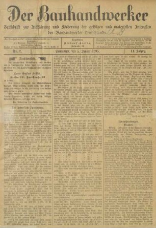 5. Januar 1895, Nr. 1