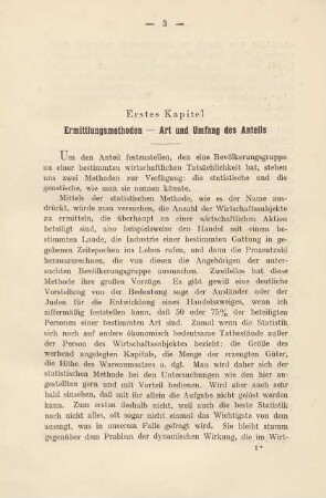 Erstes Kapitel Ermittlungsmethoden - Art und Umfang des Anteils