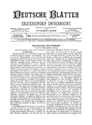 Psychoanalyse und Pädagogik