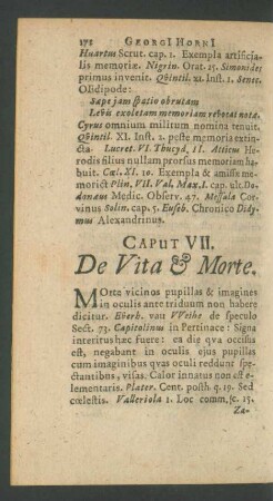 Caput VII. De Vita & Morte.