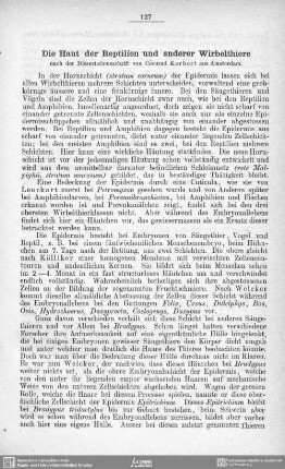 Die Haut der Reptilien und anderer Wirbelthiere (Dissertationsschrift, Ref. zu)