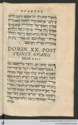 Domin. XX. Post Trinit. Evang. Matth. XXII.