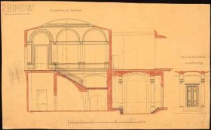 Schloss von Dr. Strousberg, Zbirow Umbau: Treppenhaus: Querschnitt
