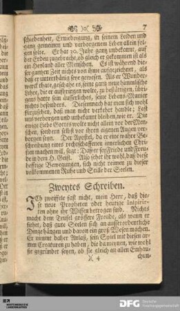 Zweytes Schreiben.