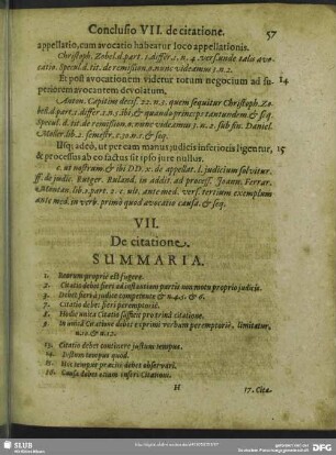 VII. De citatione