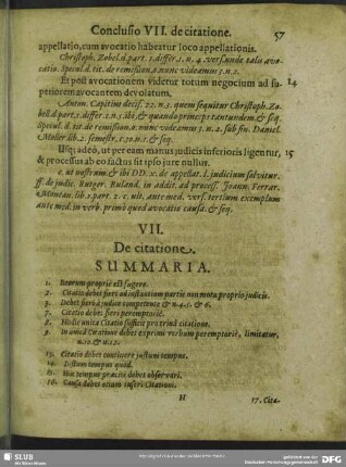 VII. De citatione