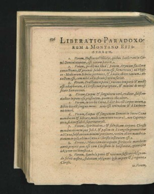 Libertatio Paradoxorum A Montano Effictorum.