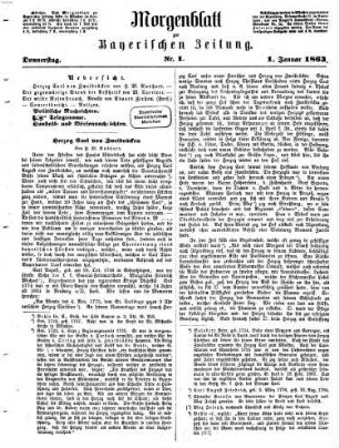 Bayerische Zeitung. Mittag-Ausgabe. 1863 = Jg. 58, [13] = Morgenblatt