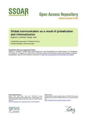 Global communication as a result of globalization and informatization