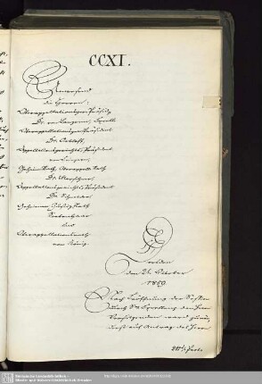 CCXI., 24. October 1859