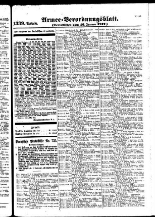 1339.Ausgabe. Dienstag, 16. Januar 1917