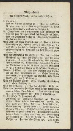 Verzeichniß der in diesem Buche vorkommenden Lehren.