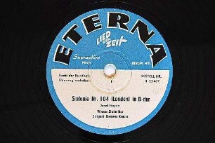 Sinfonie Nr. 104 (London) in D-dur : I ; II