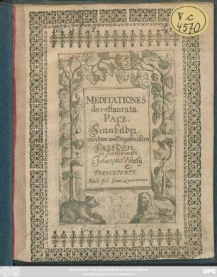 Meditationes Emblematicae De Restaurata Pace Germaniae