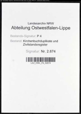 Zivilstandsregister der Munizipalität Soest (GHT 1812). (Gemeinde: Munizipalität Kreis Soest)