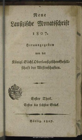 1807,1/6: Neue lausizische Monatsschrift