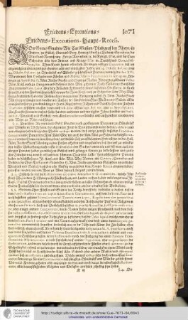 Friedens-Executions-Haupt-Receß.