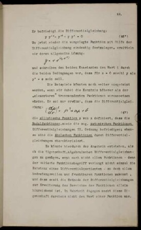 Nicht alle mathematischen Funktionen genügen algebraischen Differentialgleichungen