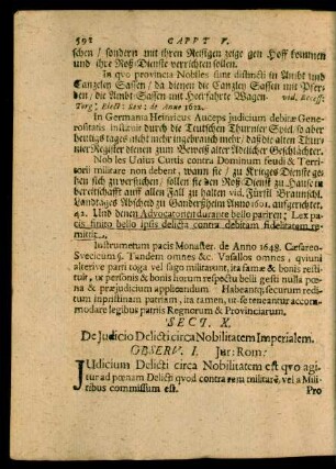 Sect. X. De Iudicio Delicti Nobilitatem Imperialem