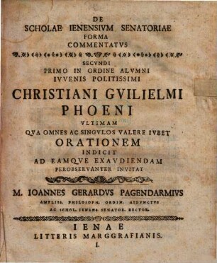 De scholae Ienensium senatoriae forma