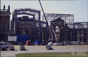 Potsdam, Park Sanssouci, Communs, Kolonnaden am Neuen Palais, während der Sanierung.