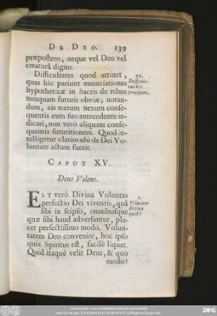 Caput XV. Deus Volens.