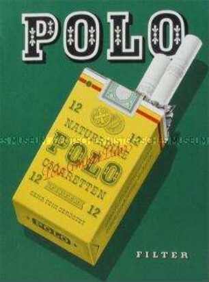 Werbeaufsteller für "Polo"-Zigaretten