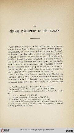 La grande inscription de Béni-Hassan