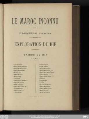 Première Partie Exploration Du Rif