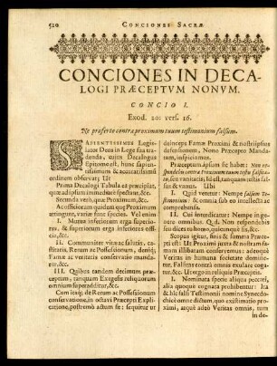 Conciones In Decalogi Praeceptum Nonum.