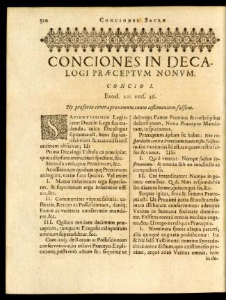 Conciones In Decalogi Praeceptum Nonum.