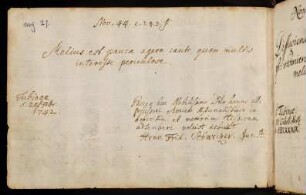27v, Schweizer, Heinrich Friedrich. Tübingen, 20.02.1742 [aus Stuttgart; Jurastudent in Tübingen]