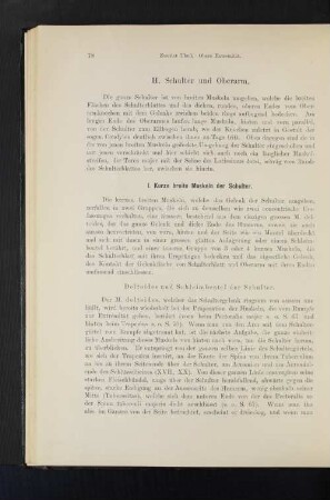 II. Schulter und Oberarm.