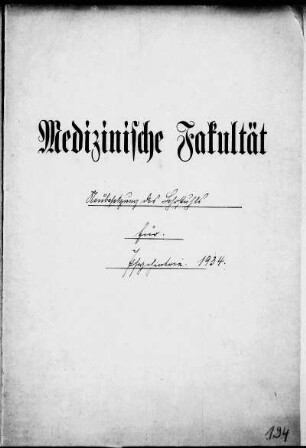 Besetzung des Lehrstuhls für Psychiatrie