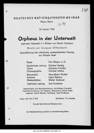 Orpheus in der Unterwelt