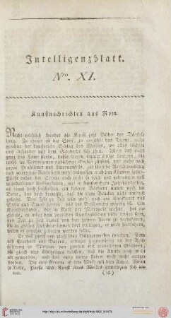 Intelligenzblatt Nro. XI